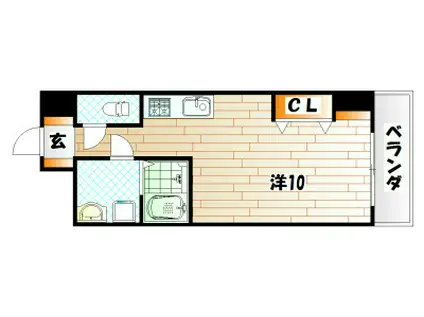 コートハウス中島通(ワンルーム/4階)の間取り写真