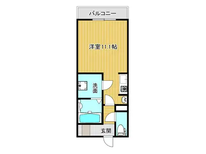 IG BILD(ワンルーム/3階)の間取り写真