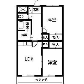 ユヴェントス(2LDK/3階)の間取り写真