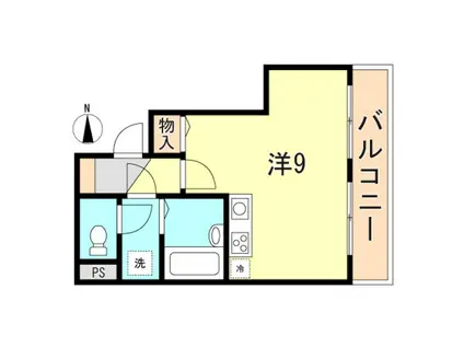 アビタシオン(ワンルーム/2階)の間取り写真