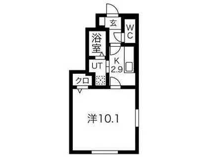 FILOA(1K/1階)の間取り写真