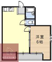 サンモール木川(1LDK/2階)の間取り写真