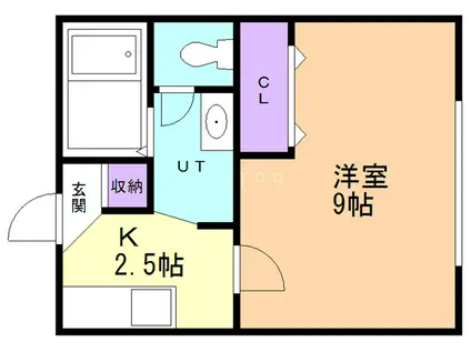 パレス愛(1K/1階)の間取り写真