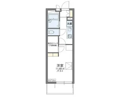 レオパレスレクエルド大町III(1K/2階)の間取り写真