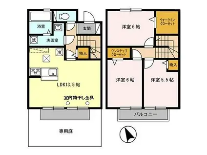 グレイス・アイ(3LDK/1階)の間取り写真