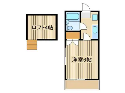 マリオン(1K/2階)の間取り写真