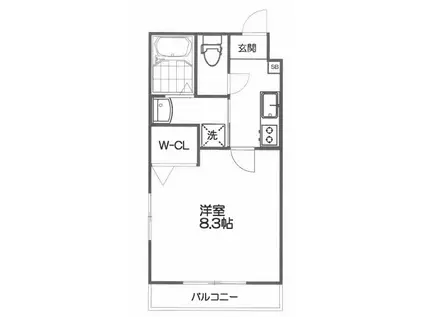 サクシード伏見京橋セカンド(1K/5階)の間取り写真