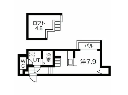 VILLA STORIA(1K/2階)の間取り写真