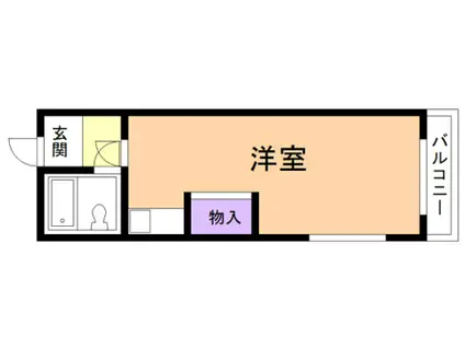 コーポあなやま(ワンルーム/1階)の間取り写真