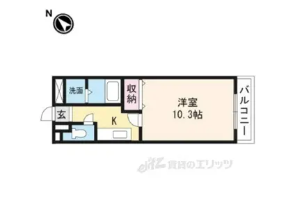 サンレジデンス(1K/2階)の間取り写真