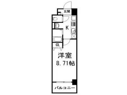 フォートレス文京(1K/3階)の間取り写真