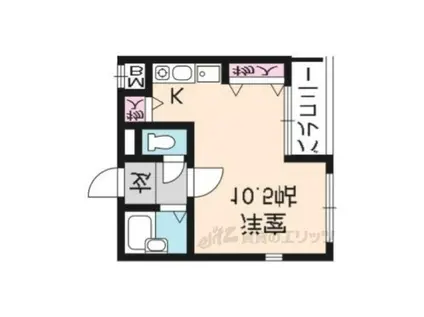 レザンス高縄(1K/4階)の間取り写真