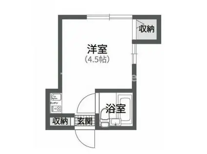 コーポ・ハマノ(ワンルーム/2階)の間取り写真