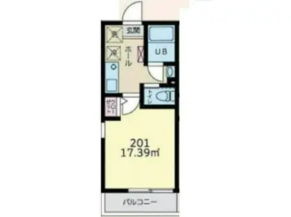 リュクスメゾンヘイアン(1K/2階)の間取り写真