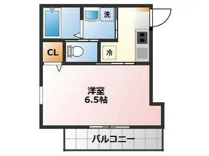 HALEAみその台(1K/1階)の間取り写真