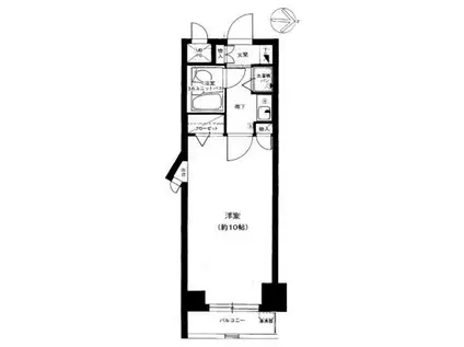 ライオンズマンション座間第2(ワンルーム/5階)の間取り写真