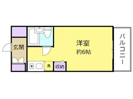 ウィンベルソロ川越第6(ワンルーム/3階)の間取り写真
