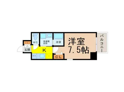 パルティール大曽根アネックス(1K/4階)の間取り写真