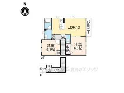 BLOOM STAGE(2LDK/2階)の間取り写真