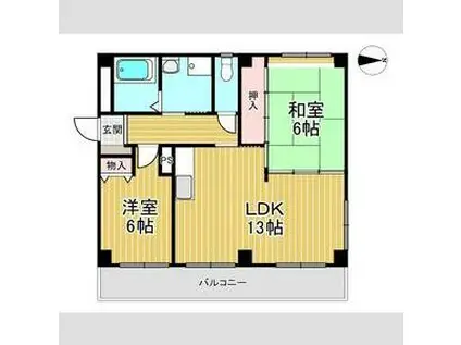 サンセリテ・I・源(2LDK/3階)の間取り写真