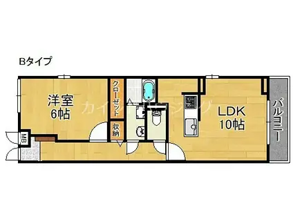 エスト・モンターニュ(1LDK/2階)の間取り写真