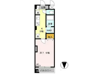 エルロード住吉7号館(1K/1階)の間取り写真