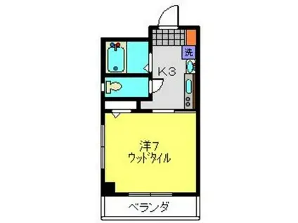 ラステラ星川(1K/1階)の間取り写真