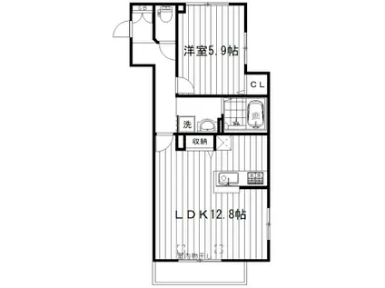 ブロッサム荻窪(1LDK/3階)の間取り写真