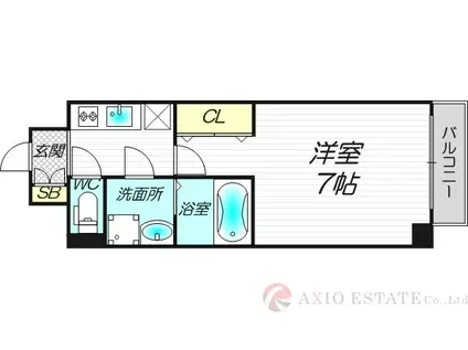 ファーストステージ北大阪レジデンス(1K/4階)の間取り写真