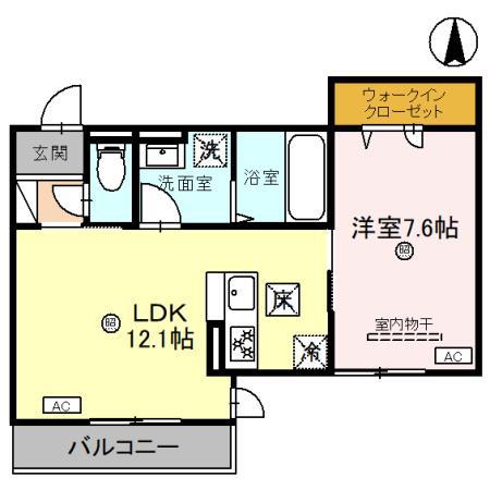 アウスレーゼA棟(3LDK/1階)の間取り写真