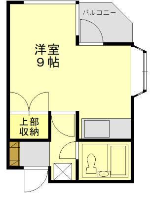 ストーク21(ワンルーム/3階)の間取り写真