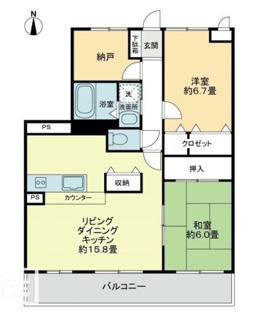フィネスノア(2SLDK/3階)の間取り写真