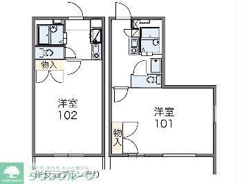 レオパレスY&Y(1K/2階)の間取り写真