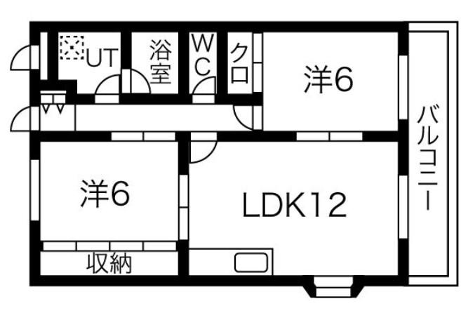フォーレストコートA(2LDK/5階)の間取り写真