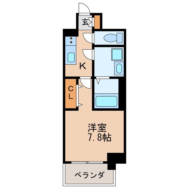 CREST TAPP新栄(1K/5階)の間取り写真