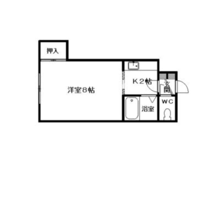 T・HOUSE(1K/4階)の間取り写真