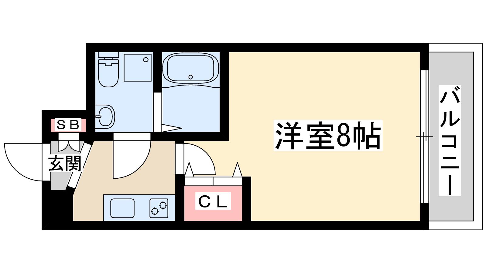 セスト新大阪(1K/7階)の間取り写真