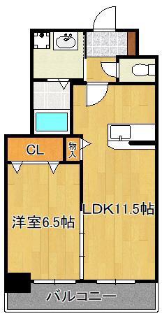 サンシャイン十番館.曽根(1LDK/10階)の間取り写真