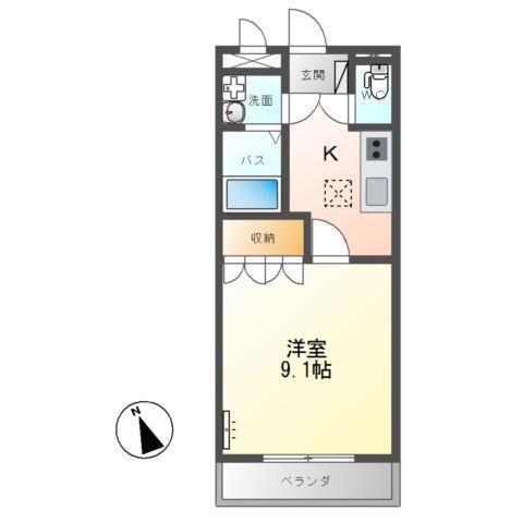 コンフォース・住吉(1K/1階)の間取り写真