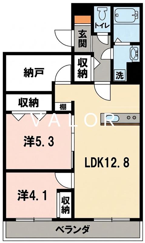 小田急小田原線 小田急相模原駅 徒歩9分 3階建 築1年(2SLDK/3階)の間取り写真
