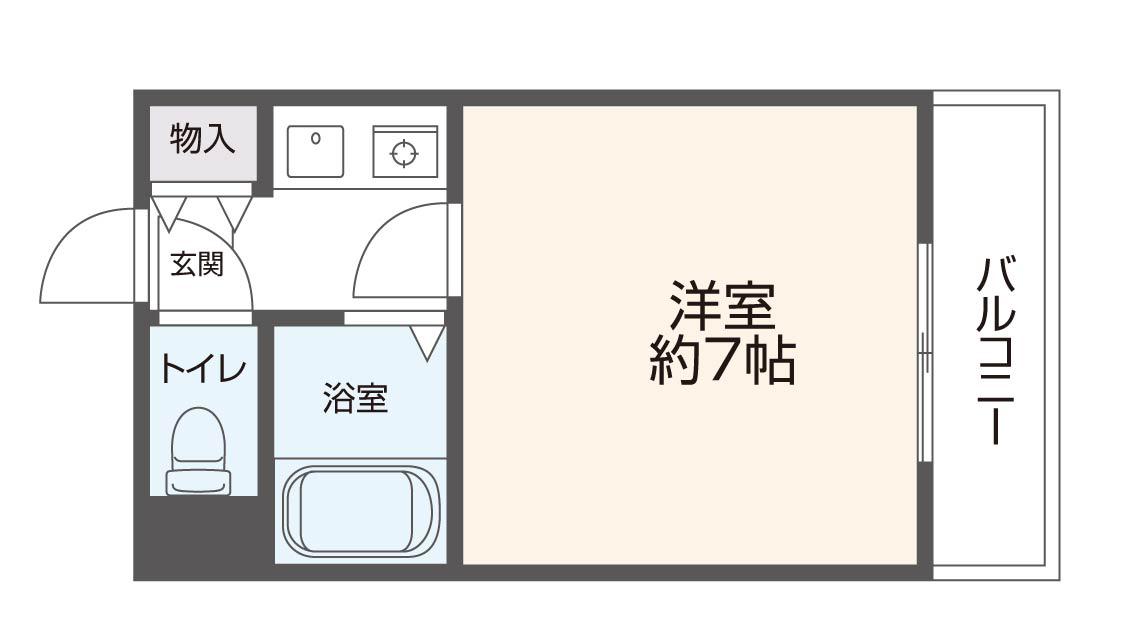 ADEKA-T(1K/4階)の間取り写真