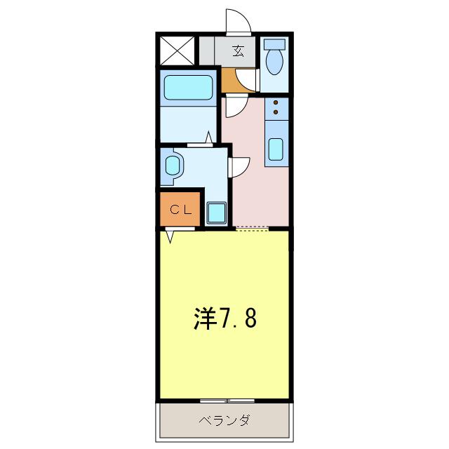 インセンスビレッジ(1K/1階)の間取り写真