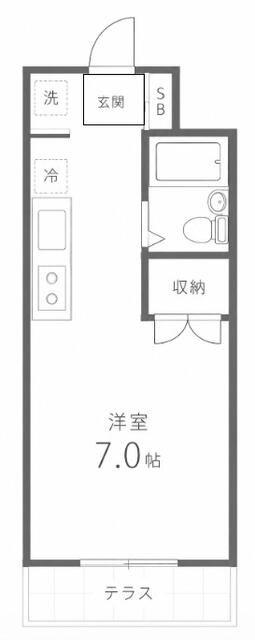 KTサトウ(1K/1階)の間取り写真
