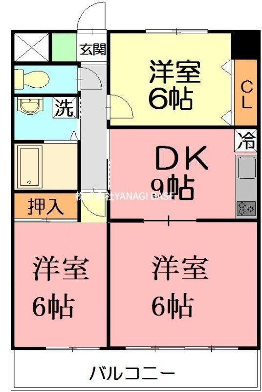 リステージ湘南川名(3DK/3階)の間取り写真
