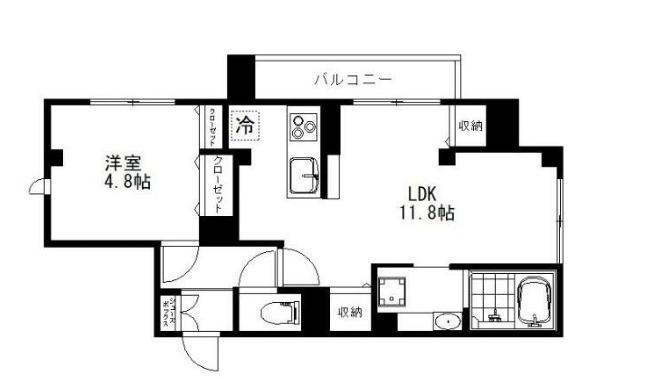 CREST荻窪(1LDK/3階)の間取り写真
