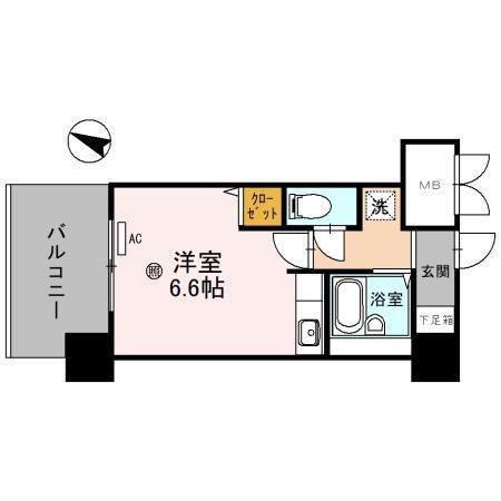 L-FLORA此花(ワンルーム/6階)の間取り写真