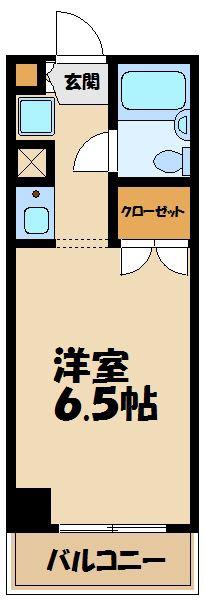 ユーコート本厚木(1K/5階)の間取り写真