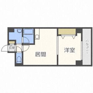 美工ビル(1LDK/7階)の間取り写真