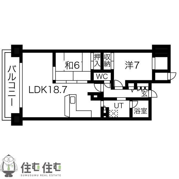タワー・ザ・トヨタ(2LDK/13階)の間取り写真