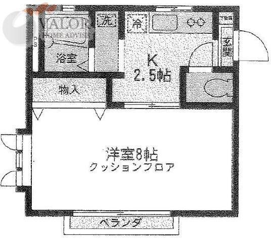 リラ・ガーデン(1K/1階)の間取り写真